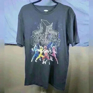 Old Navy Mens Black Large Power Rangers  T-shirt